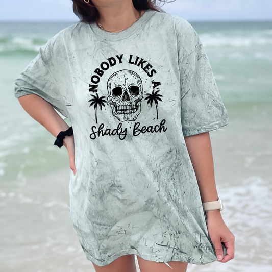 Shady Beach Screen Print Transfer