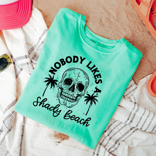 Shady Beach Screen Print Transfer