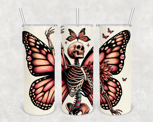 Butterfly skeleton 20z Tumbler Wrap (sublimation transfer)