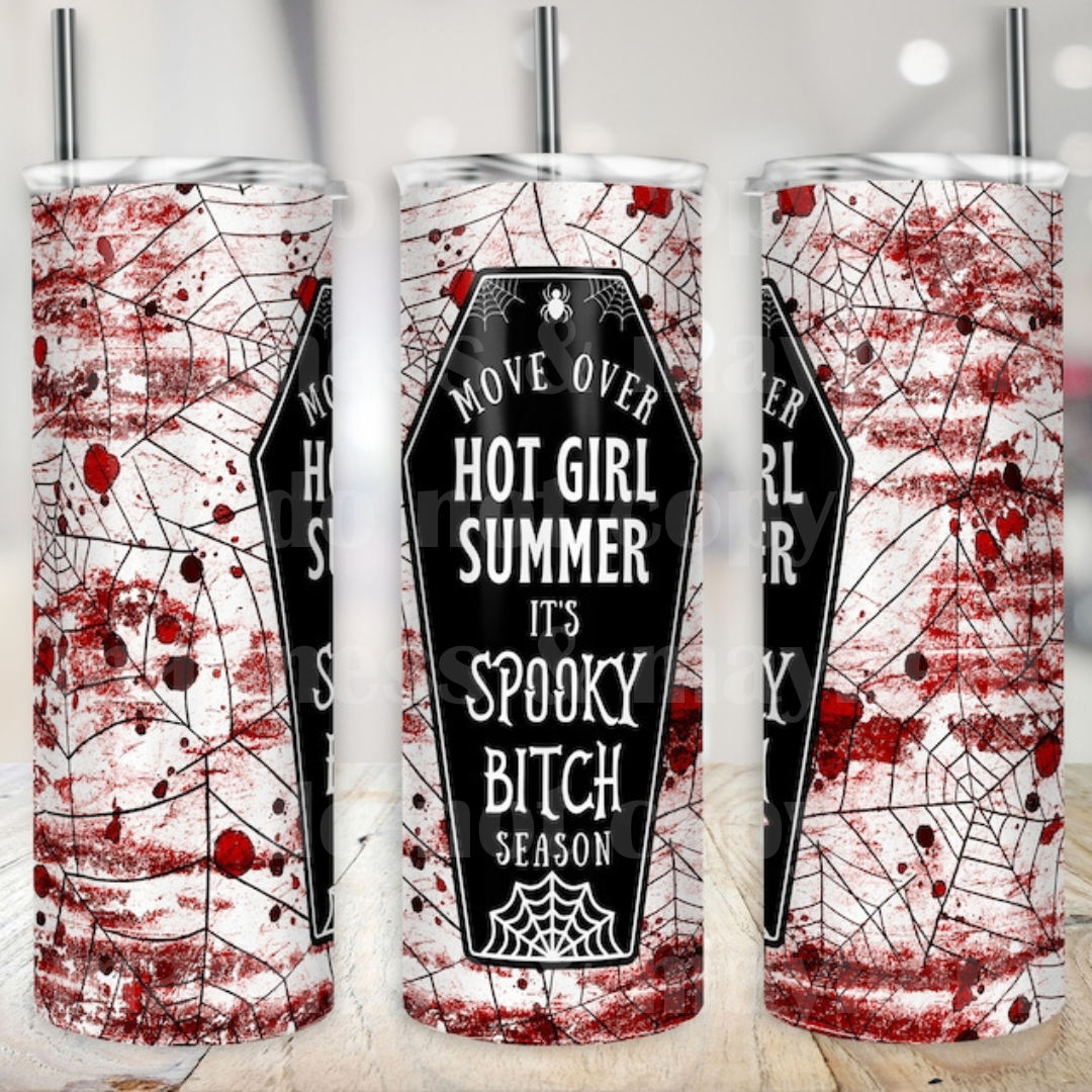 Spooky Bitch Season 20z Tumbler Wrap (sublimation transfer)