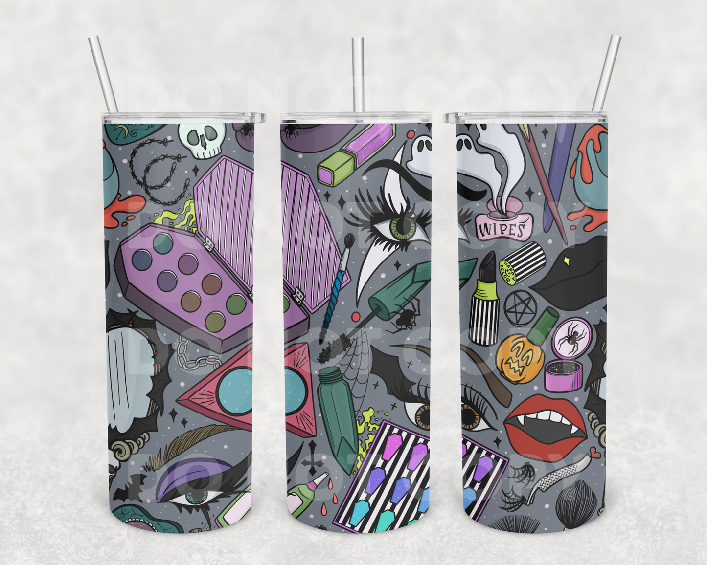 Spooky Makeup 20z Tumbler Wrap (sublimation transfer)