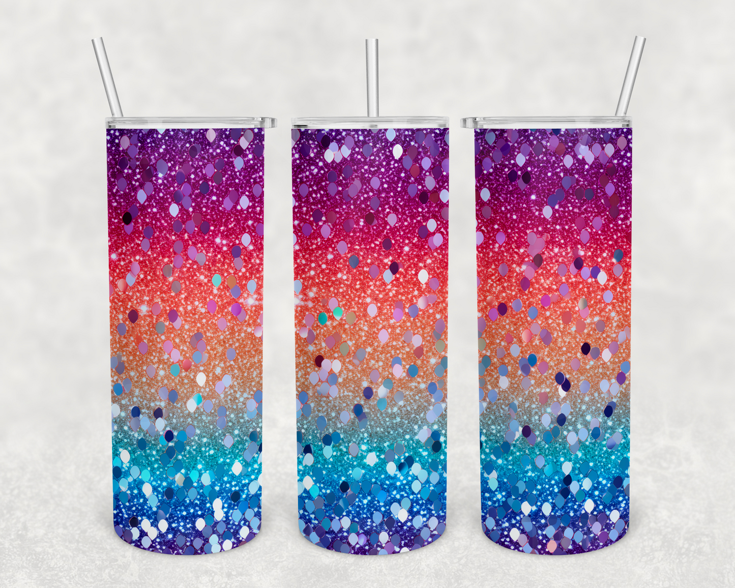 Stardust faux glitter 20 oz tumbler (finished product)