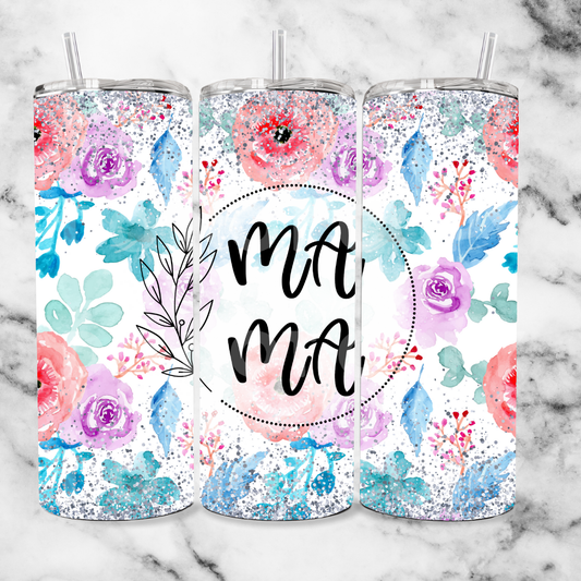 summer floral mama 20oz Tumbler Wrap (sublimation transfer)