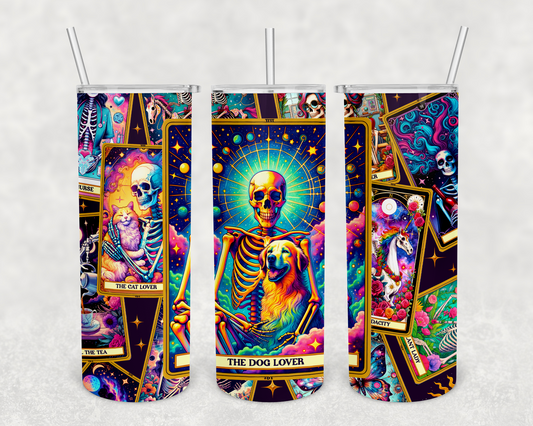 The dog lover tarot card 20z Tumbler Wrap (sublimation transfer)