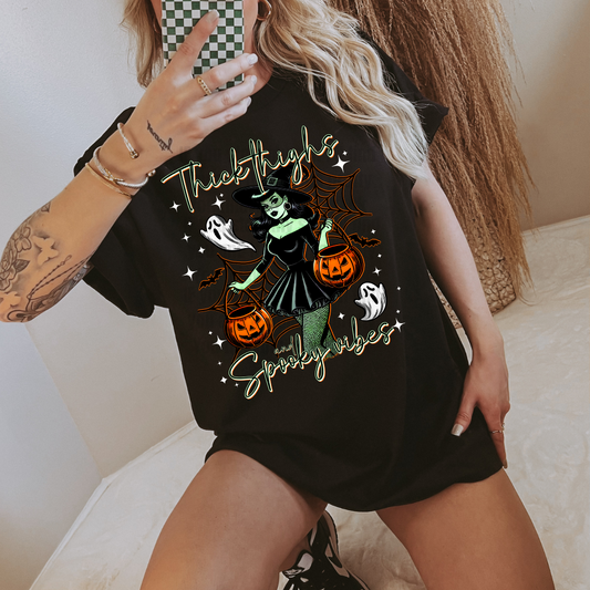 Thick Thighs spooky vibes Full Color DTF Transfer