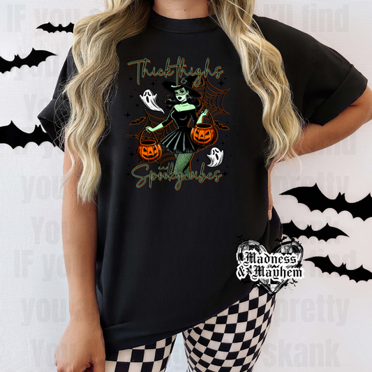 Thick Thighs Spooky vibes Shirt (finished product)