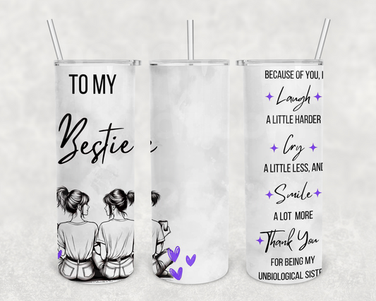 Bestie 20z Tumbler Wrap (sublimation transfer)