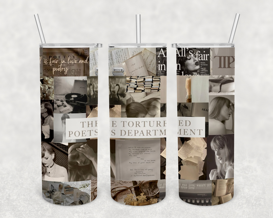 Taylor Switft The Tortured Poets Dept 20z Tumbler Wrap (sublimation transfer)