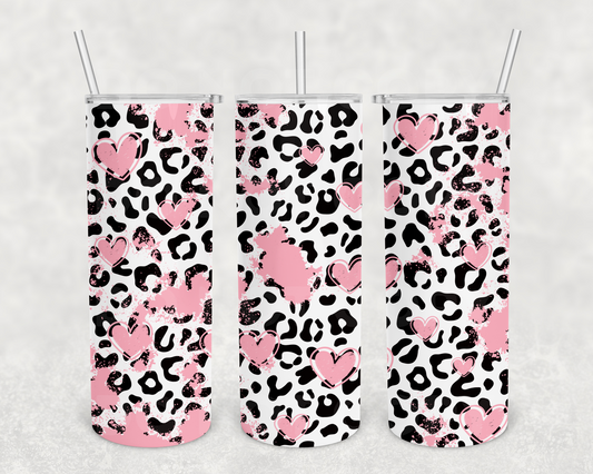 Valentines Day Leopard 20z Tumbler Wrap (sublimation transfer)