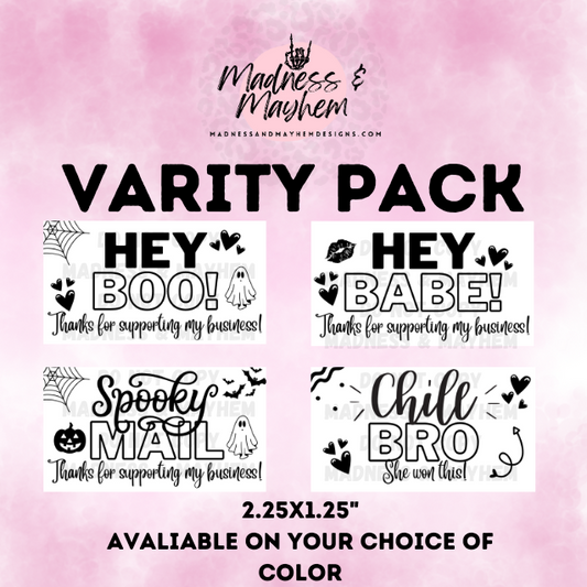 Spooky Variety Pack Packaging Stickers