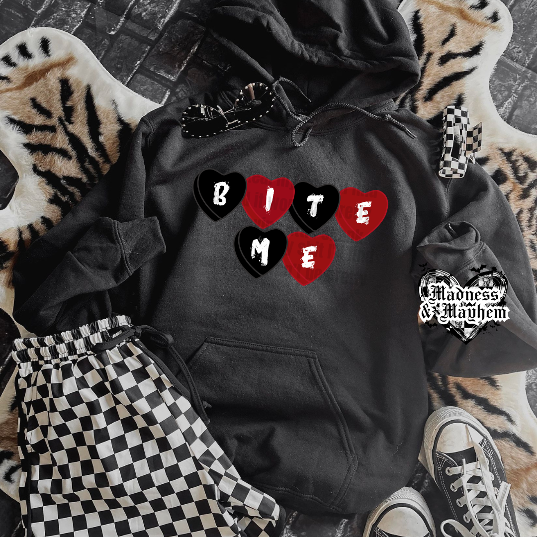 Bite Me hoodie (finished product)