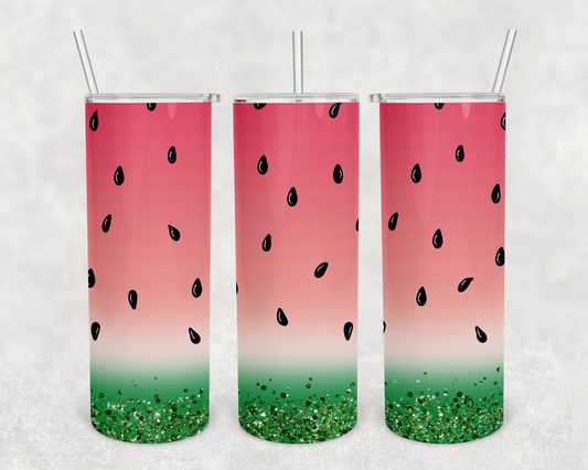 Watermelon sparkle  20z Tumbler Wrap (sublimation transfer)