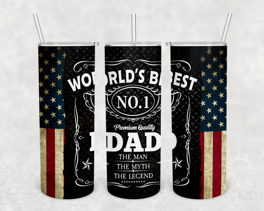 World's best dad 20 oz tumbler (finished product)