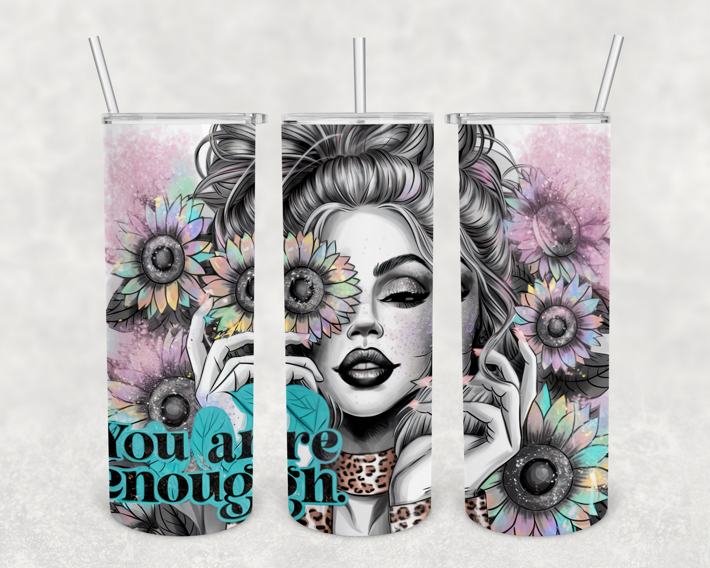 You are enough girly 20z Tumbler Wrap (sublimation transfer)